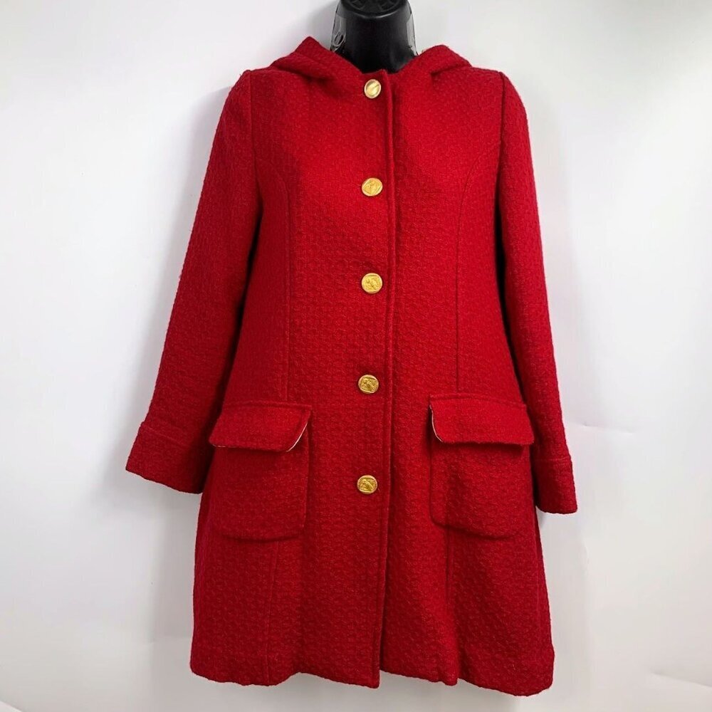 Anthropologie Trovata Women's St Francis jacquard Wool Hooded Jacket SIze XS